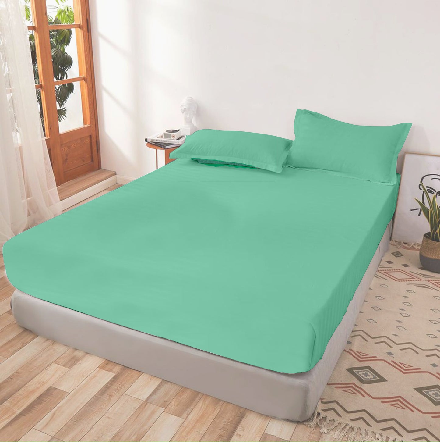 100% Bamboo Cotton Jersey Fitted Sheet