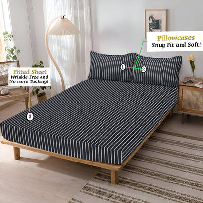 Jersey Cotton Feel Polyester Fitted Bed Sheet