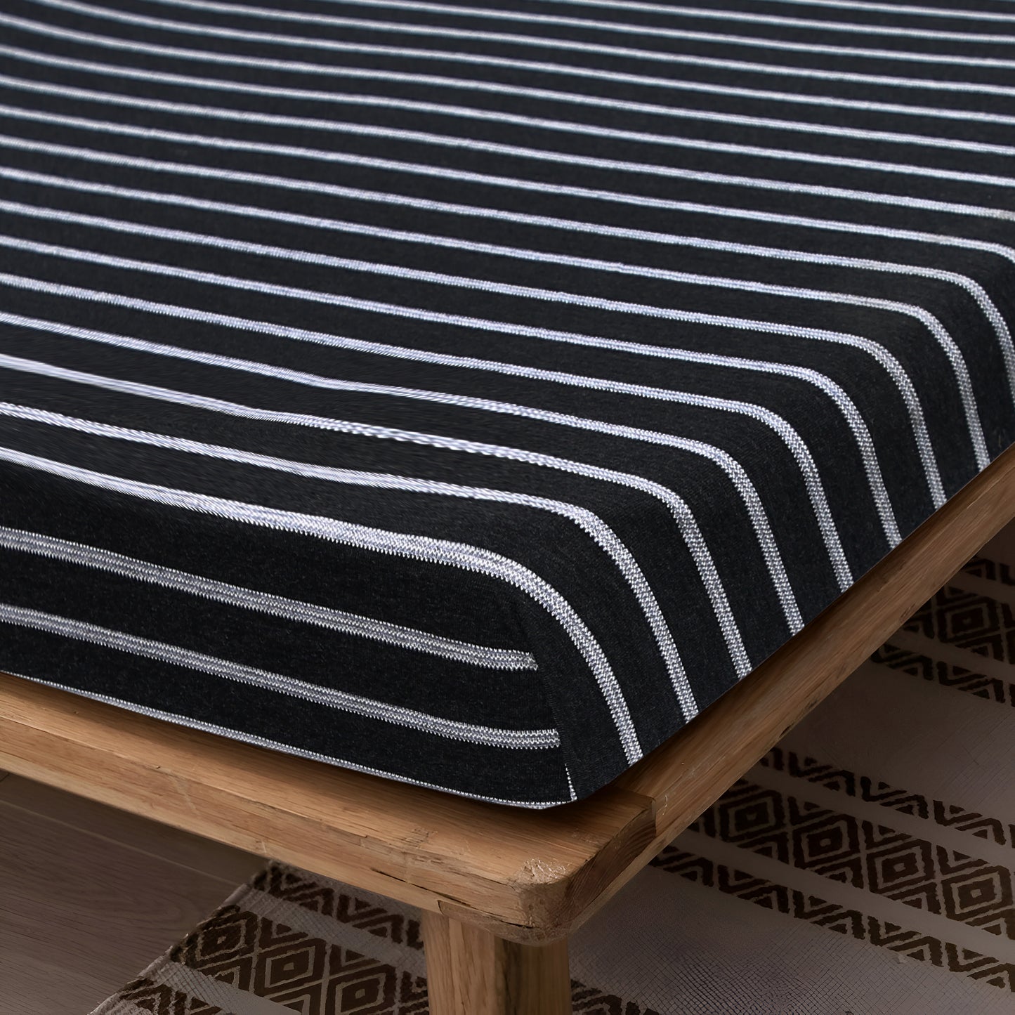 Jersey Cotton Feel Polyester Fitted Bed Sheet