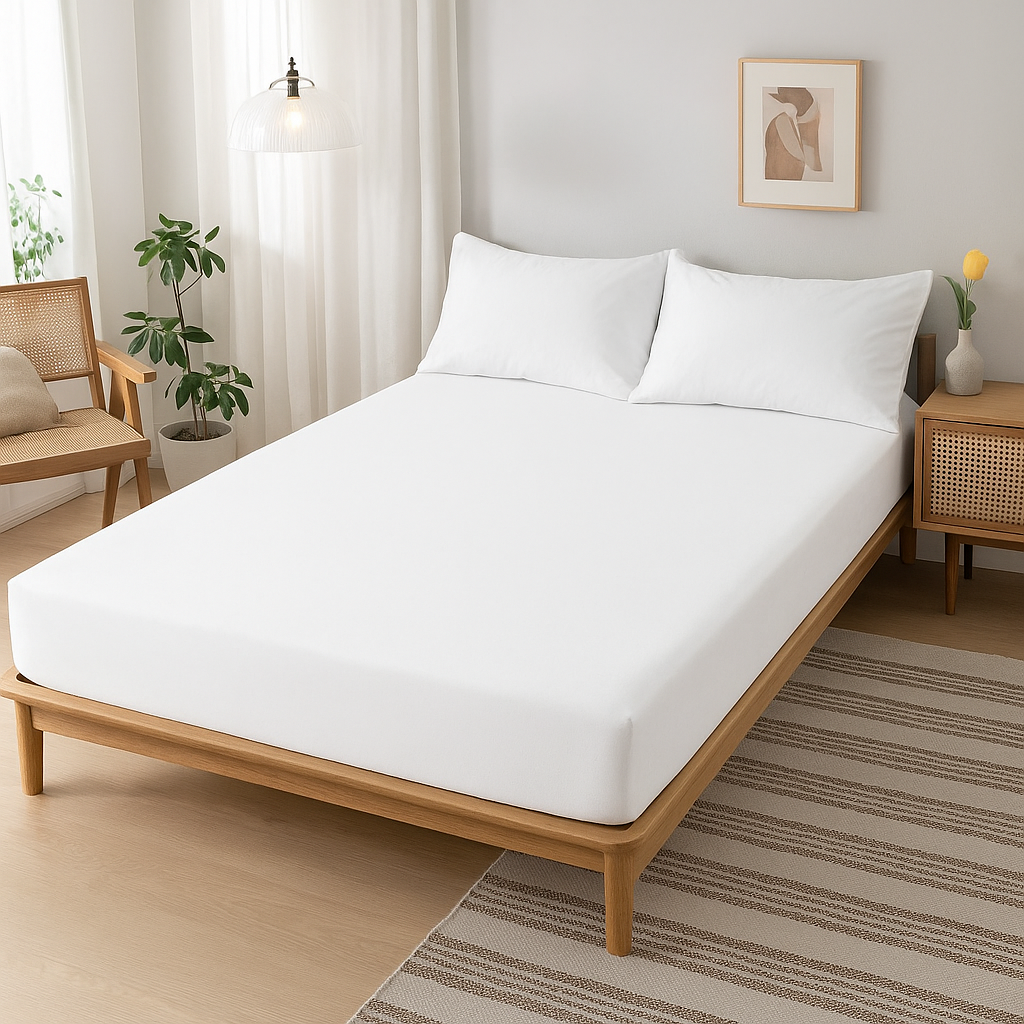 100% Cotton Jersey Knitted Fitted Sheet