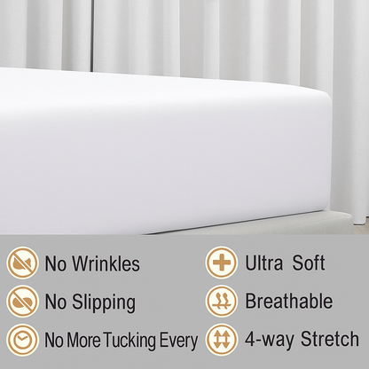 100% Cotton Jersey Knitted Fitted Sheet