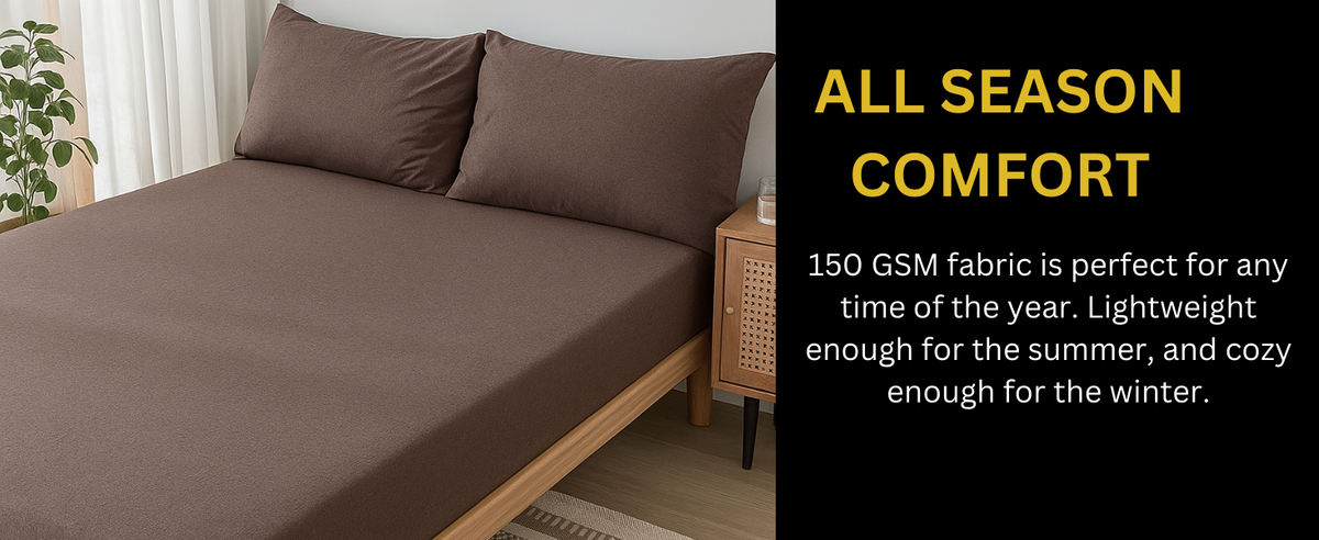 Jersey Cotton Feel Polyester Fitted Bed Sheet