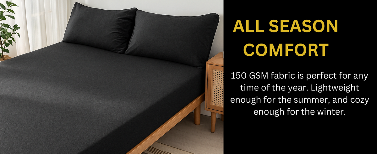 Jersey Cotton Feel Polyester Fitted Bed Sheet