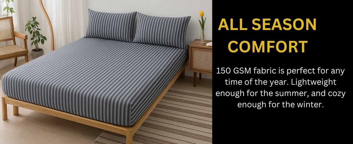 Jersey Cotton Feel Polyester Fitted Bed Sheet