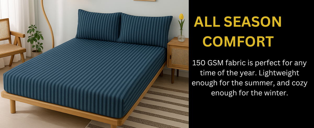 Jersey Cotton Feel Polyester Fitted Bed Sheet