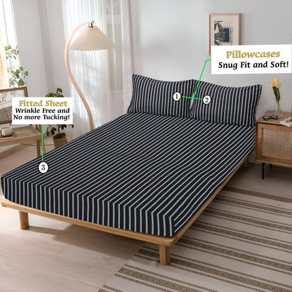 Jersey Cotton Feel Polyester Fitted Bed Sheet