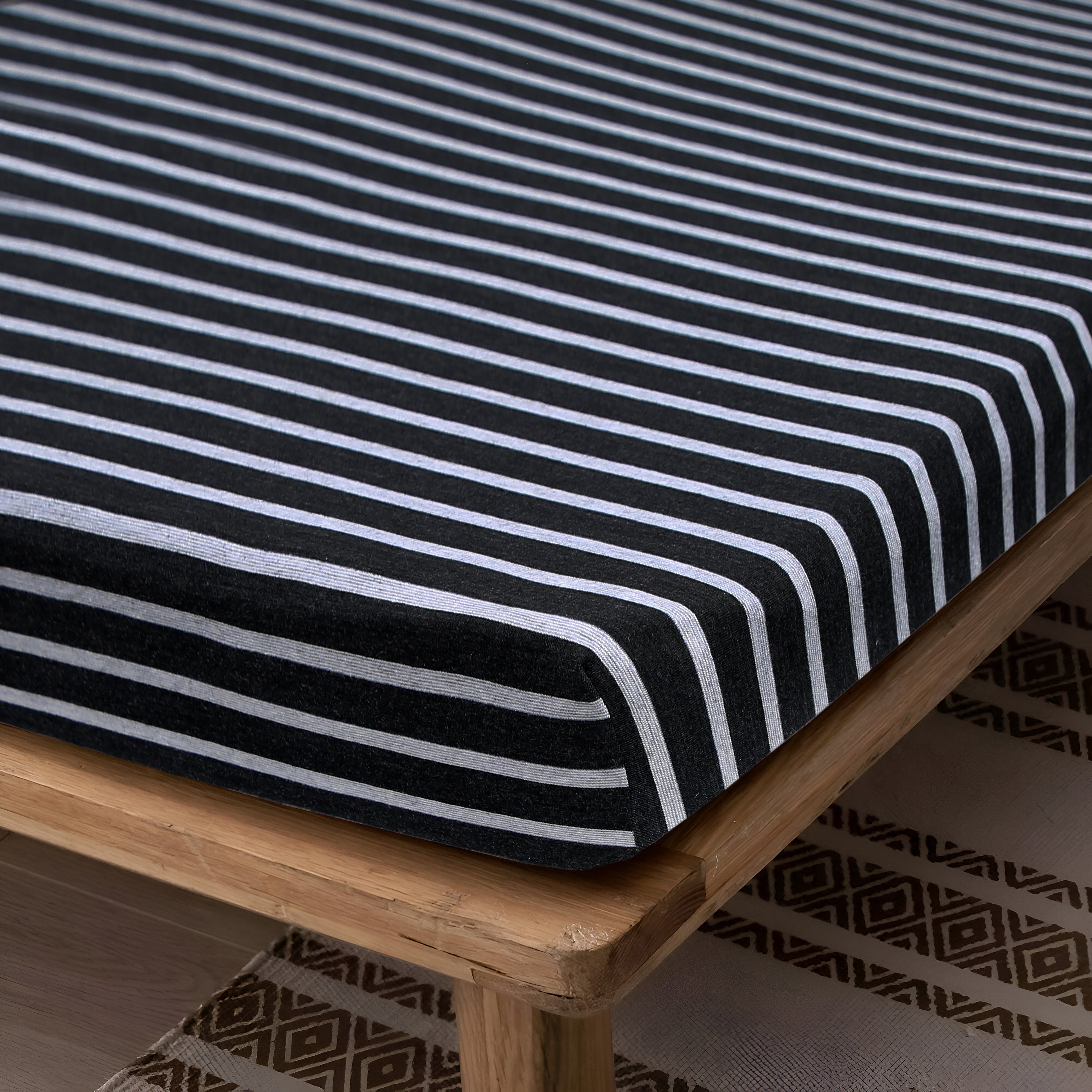 Jersey Cotton Feel Polyester Fitted Bed Sheet