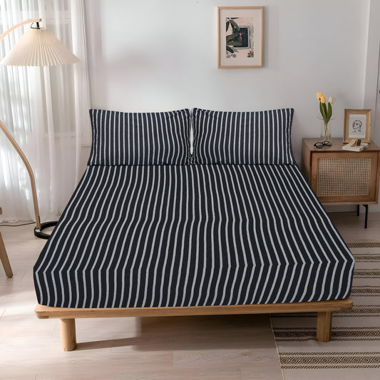 Jersey Cotton Feel Polyester Fitted Bed Sheet