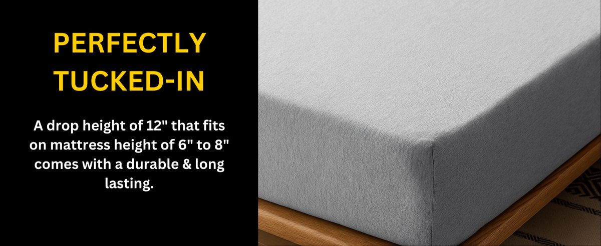 Jersey Cotton Rich Fitted Bed Sheet Set