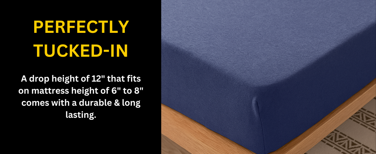 Jersey Cotton Feel Polyester Fitted Bed Sheet