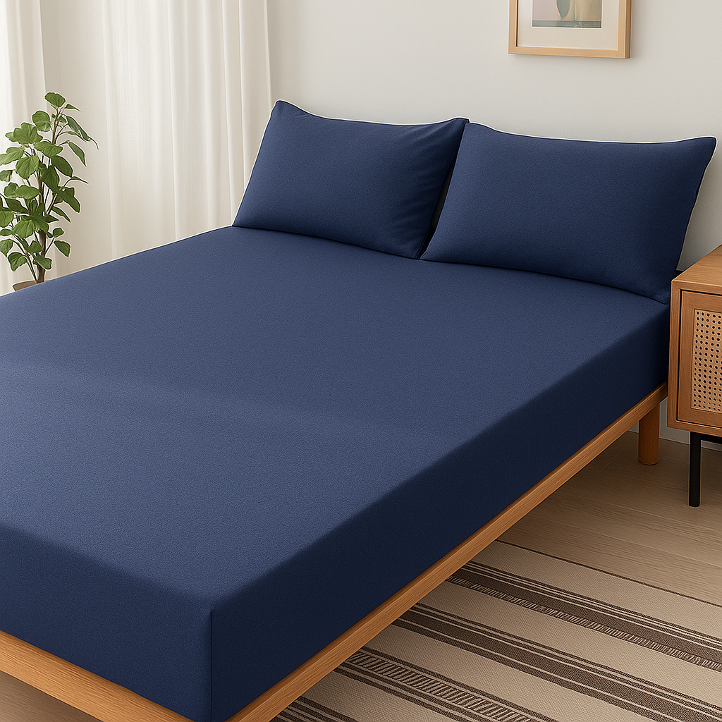 Jersey Cotton Rich Fitted Bed Sheet Set