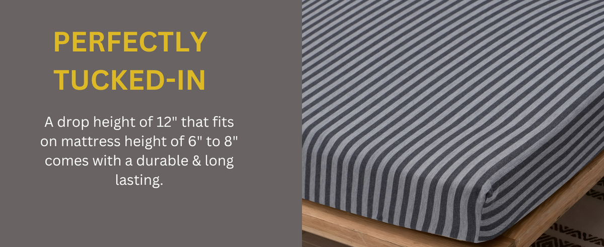 Jersey Cotton Feel Polyester Fitted Bed Sheet