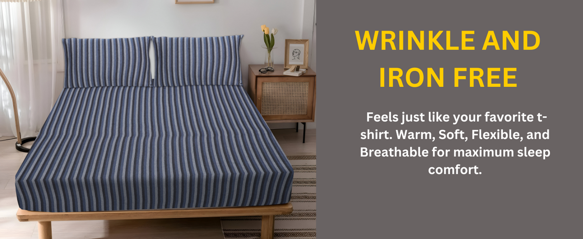 Jersey Cotton Feel Polyester Fitted Bed Sheet