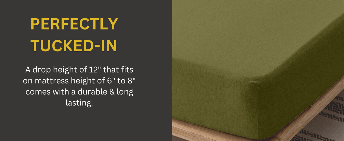 Jersey Cotton Feel Polyester Fitted Bed Sheet