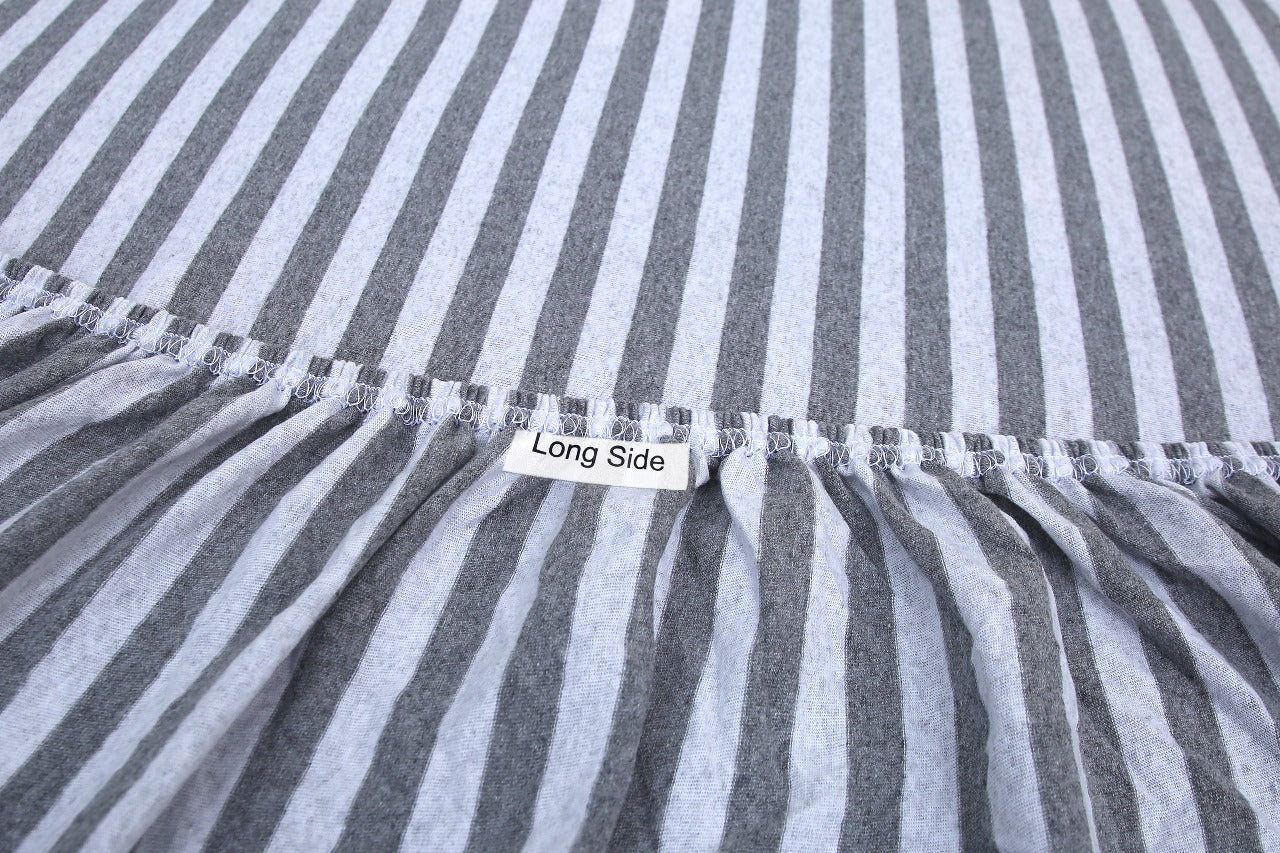 Jersey Cotton Rich Fitted Bed Sheet With 2 Pillow Covers Up to 6" Fits Mattress