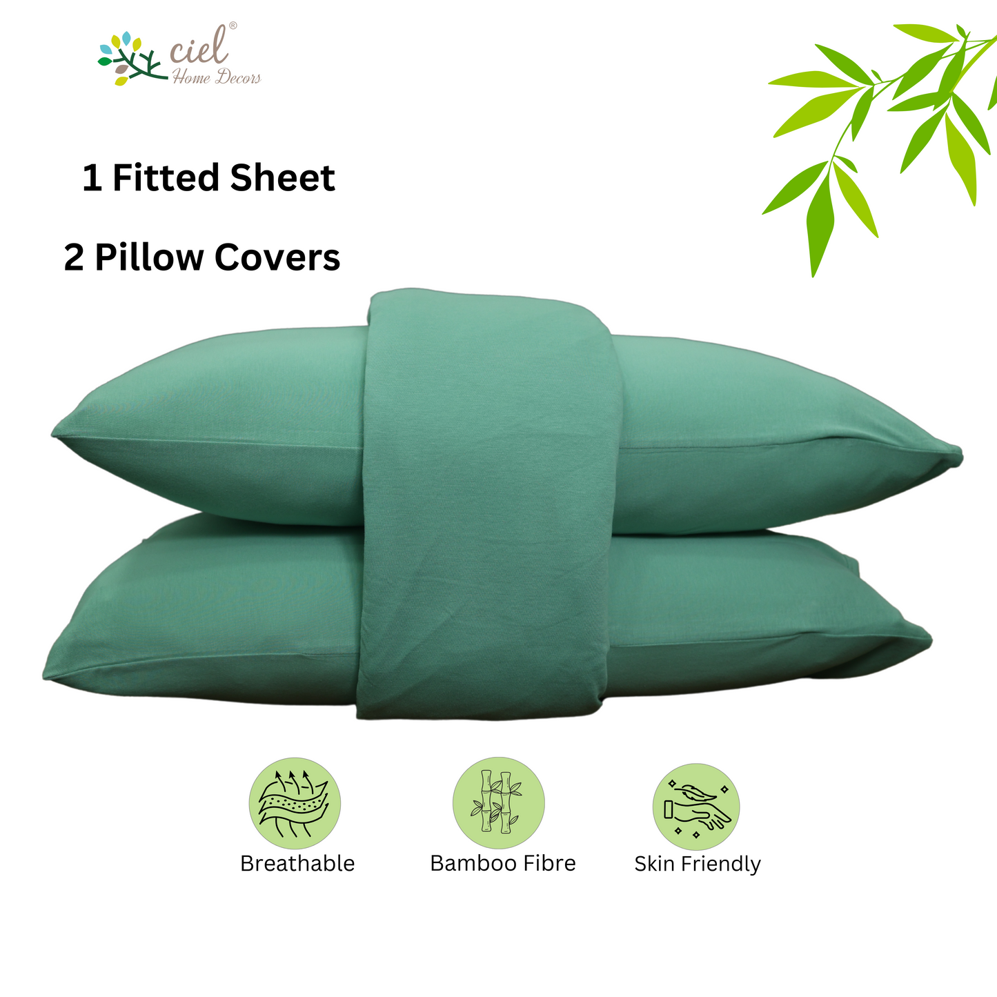 100% Bamboo Cotton Jersey Fitted Sheet