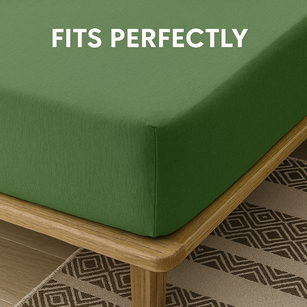 100% Cotton Jersey Knitted Fitted Sheet