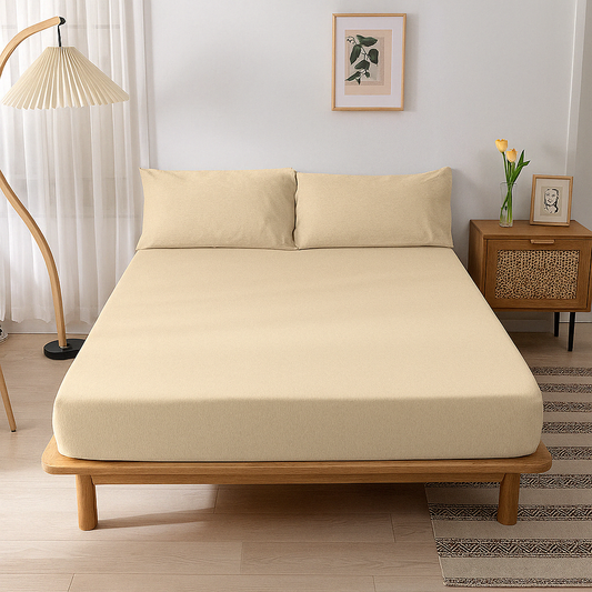 100% Cotton Jersey Knitted Fitted Sheet