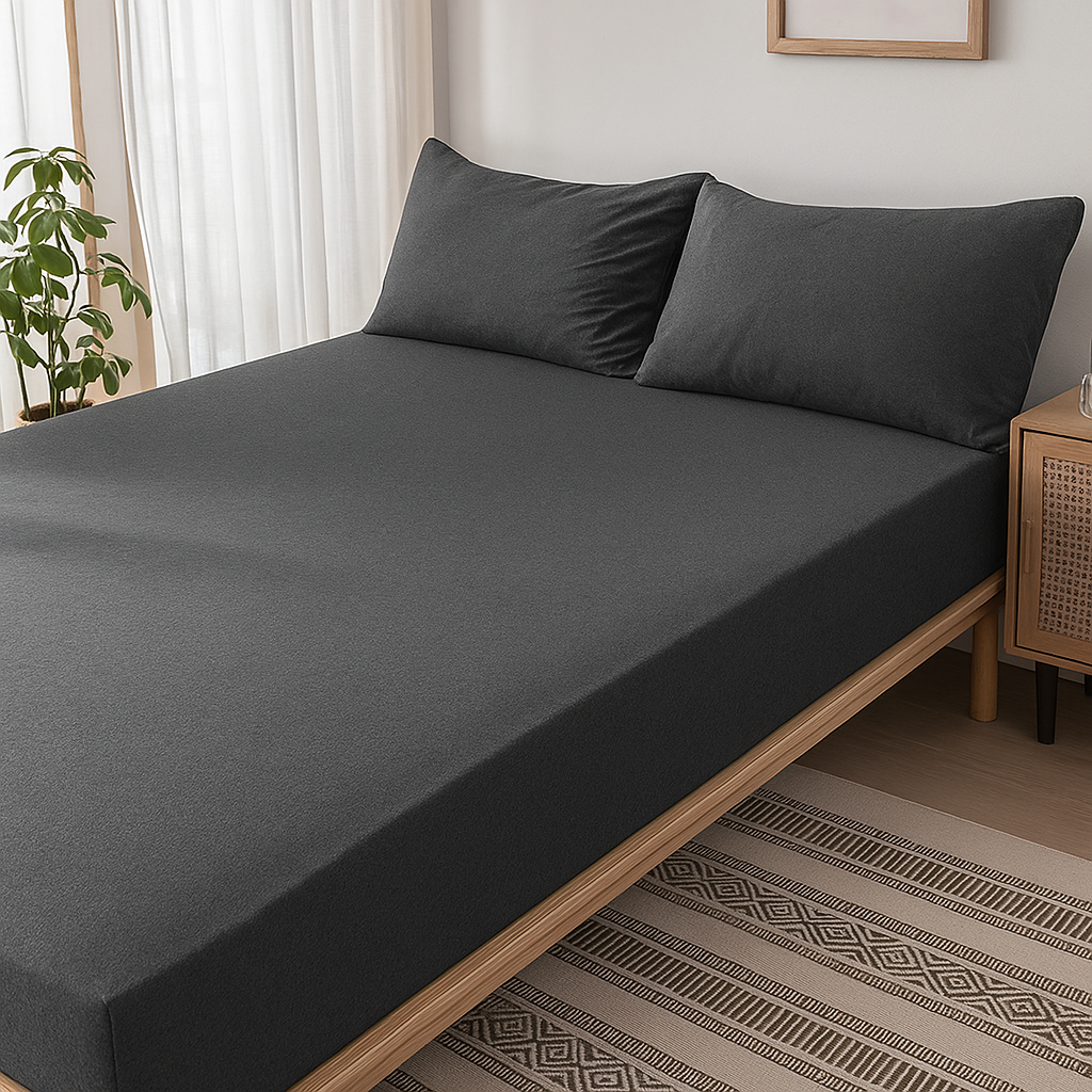 100% Cotton Jersey Knitted Fitted Sheet