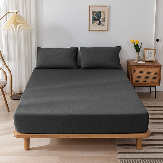 100% Cotton Jersey Knitted Fitted Sheet