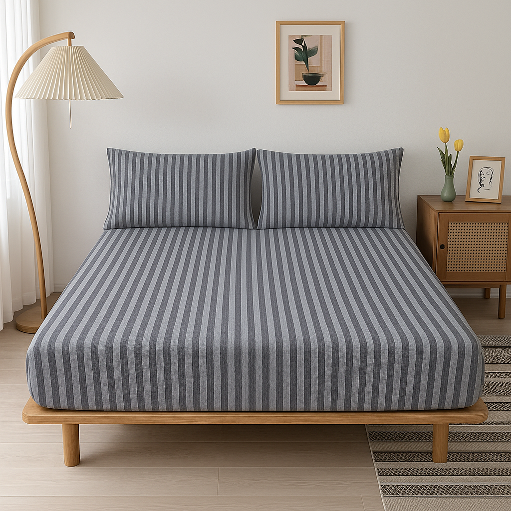 Jersey Cotton Feel Polyester Fitted Bed Sheet