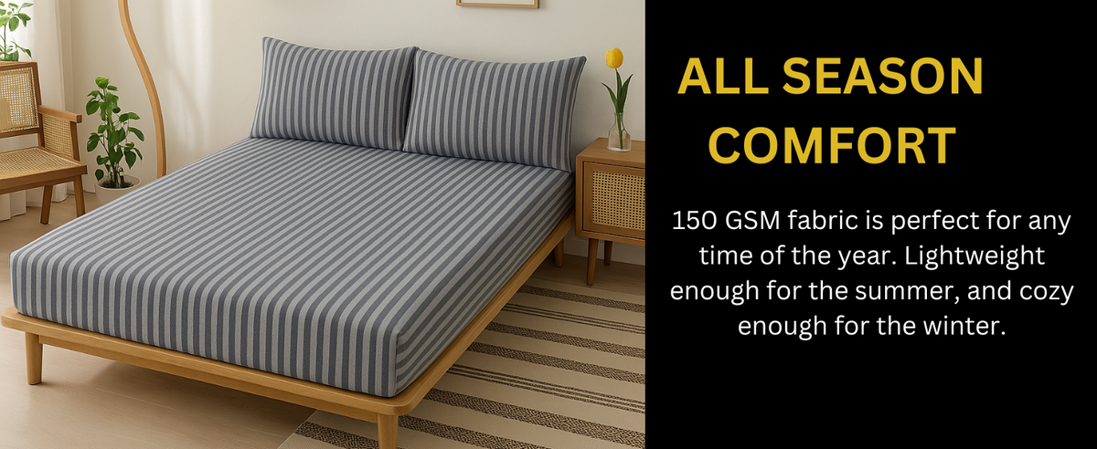 Jersey Cotton Feel Polyester Fitted Bed Sheet
