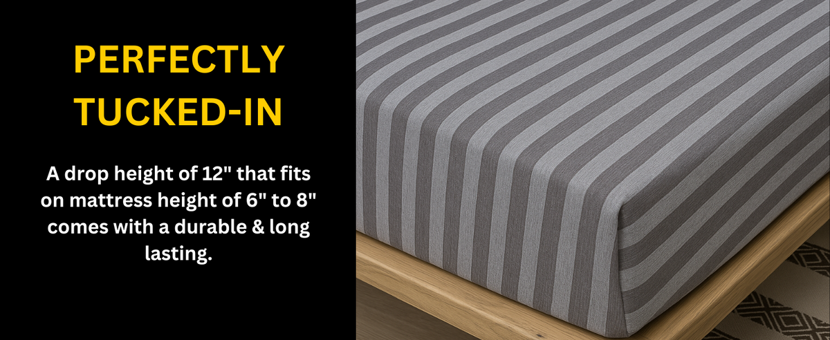 Jersey Cotton Feel Polyester Fitted Bed Sheet