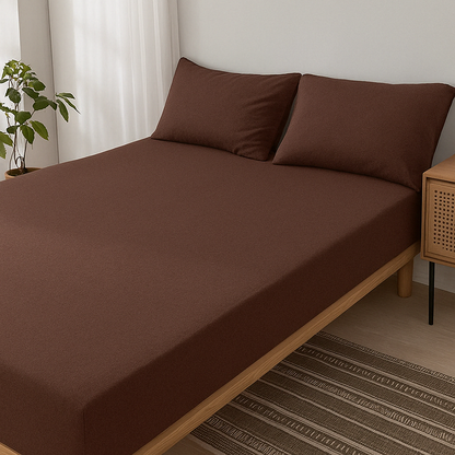 100% Cotton Jersey Knitted Fitted Sheet
