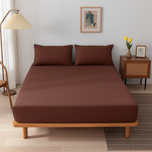 100% Cotton Jersey Knitted Fitted Sheet