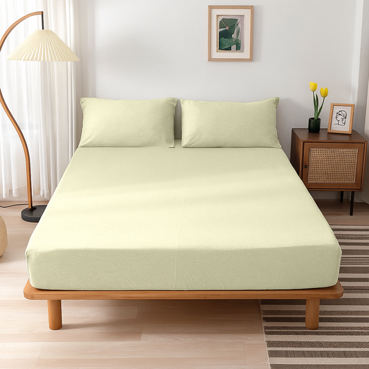 100% Cotton Jersey Knitted Fitted Sheet