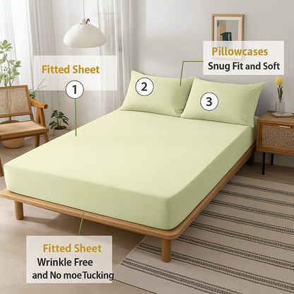 100% Cotton Jersey Knitted Fitted Sheet