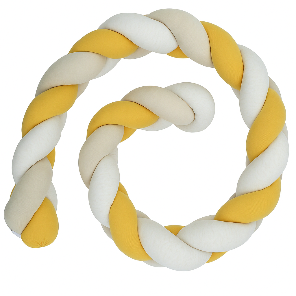 India First 100% Cotton Jersey Braided Crib Bumper