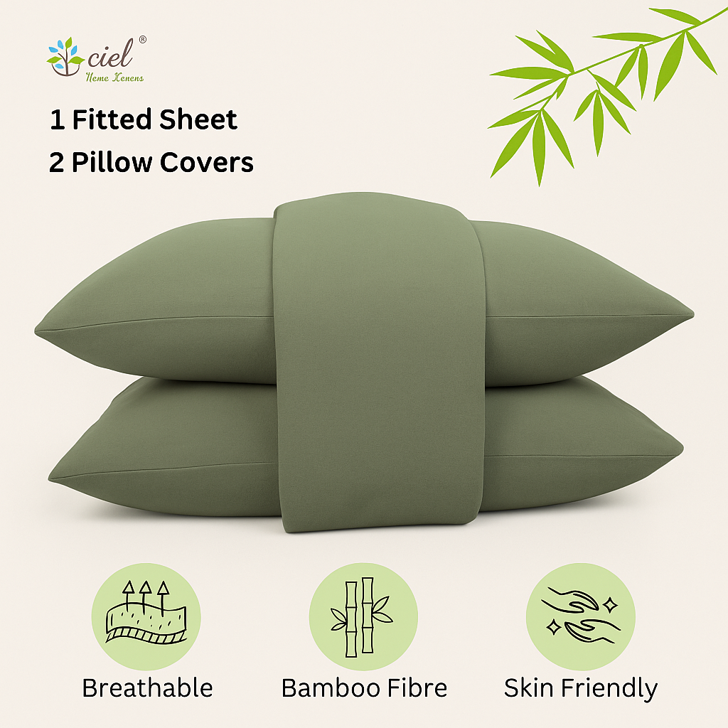 100% Bamboo Cotton Jersey Fitted Sheet