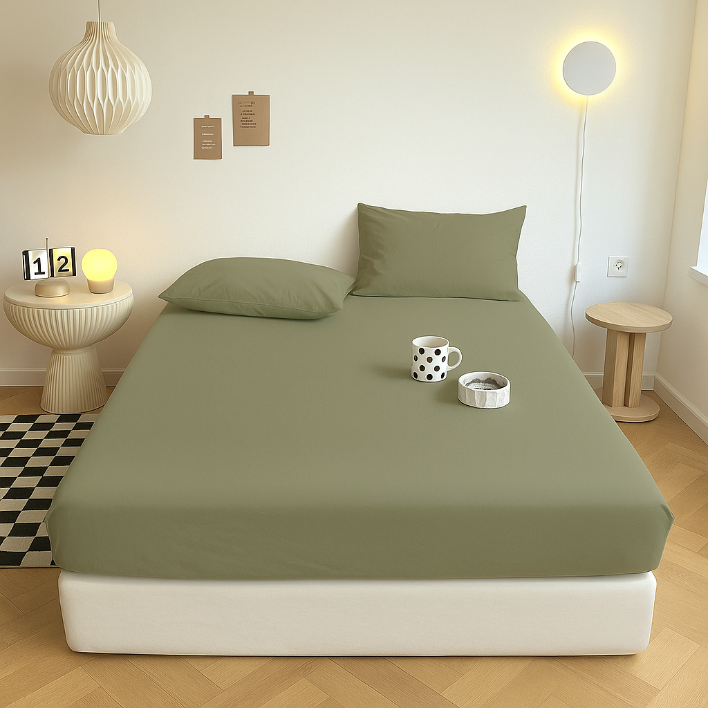 100% Bamboo Cotton Jersey Fitted Sheet