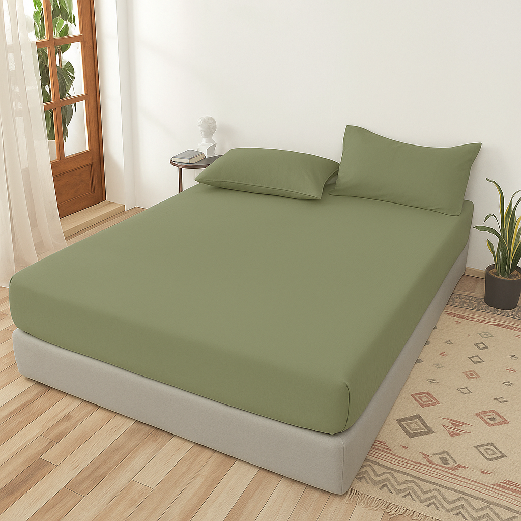 100% Bamboo Cotton Jersey Fitted Sheet