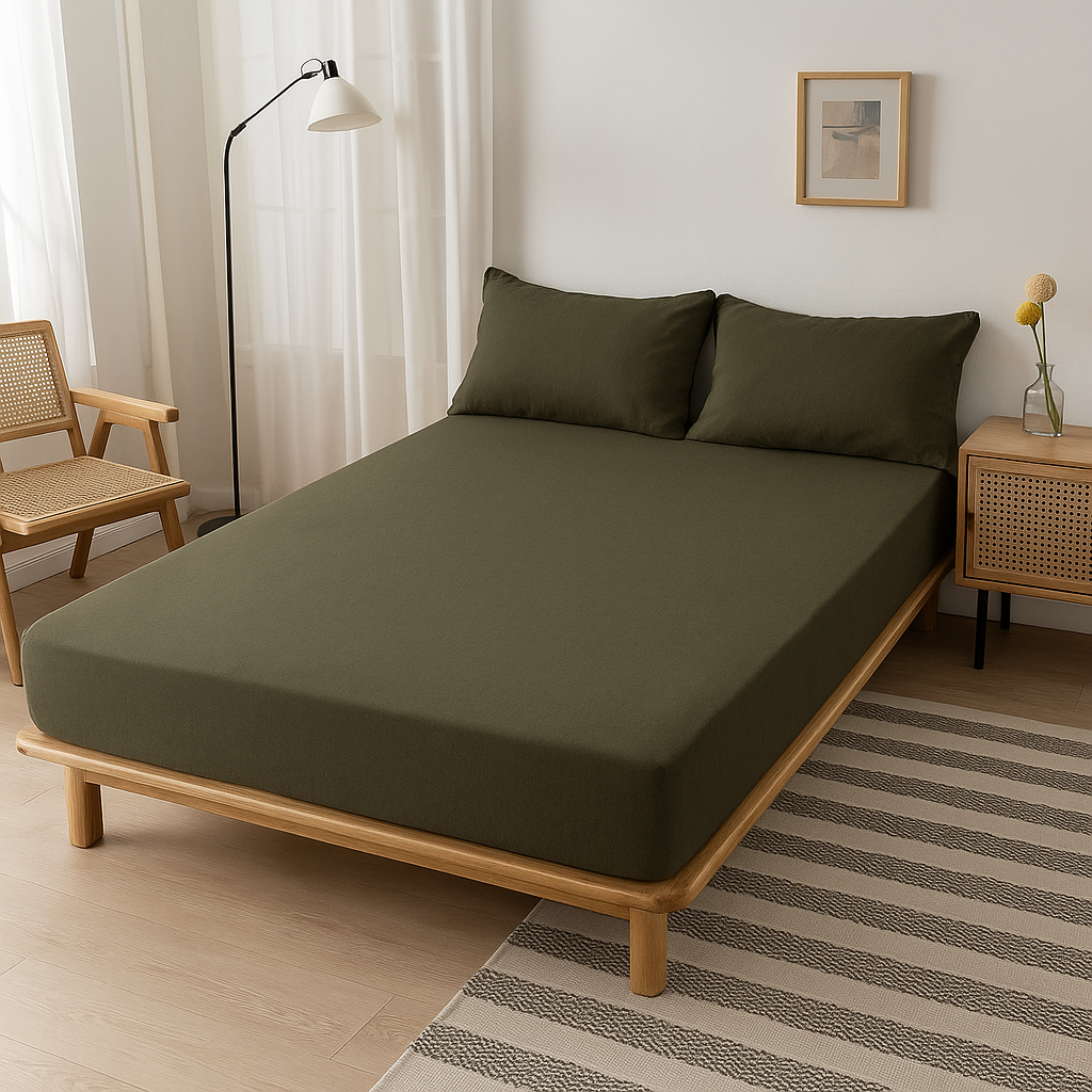 Jersey Cotton Rich Fitted Bed Sheet Set