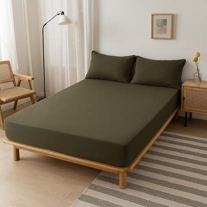 Jersey Cotton Rich Fitted Bed Sheet Set