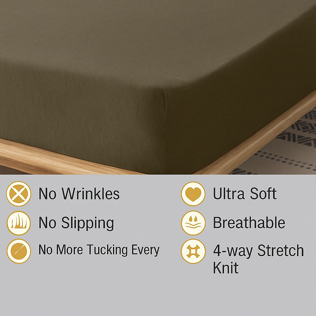 Jersey Cotton Rich Fitted Bed Sheet Set