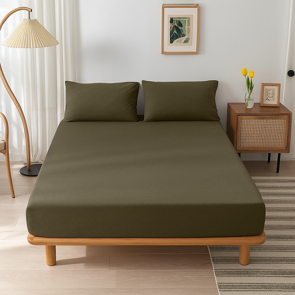 Jersey Cotton Rich Fitted Bed Sheet Set
