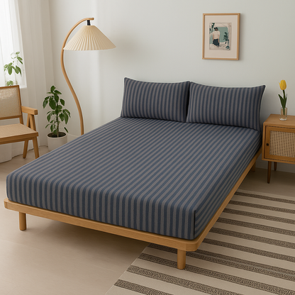 Jersey Cotton Feel Polyester Fitted Bed Sheet