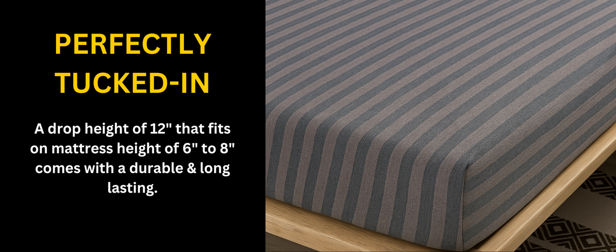 Jersey Cotton Feel Polyester Fitted Bed Sheet