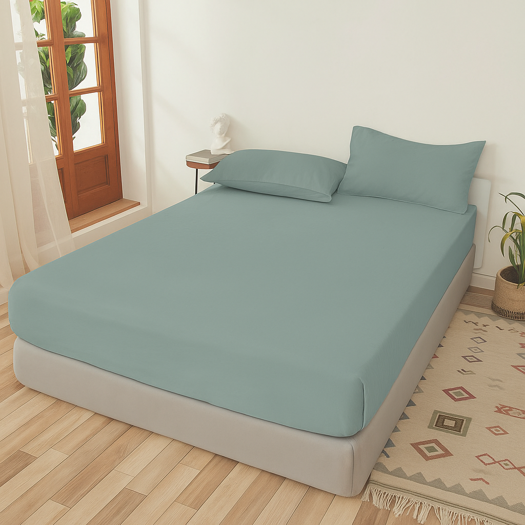 100% Bamboo Cotton Jersey Fitted Sheet