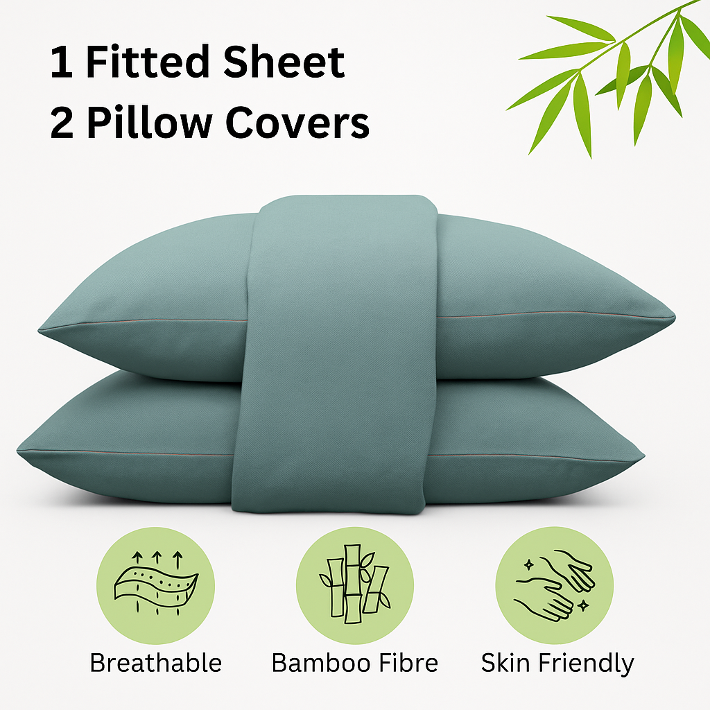 100% Bamboo Cotton Jersey Fitted Sheet