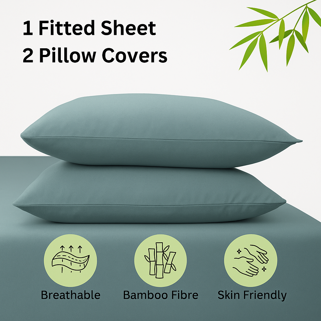 100% Bamboo Cotton Jersey Fitted Sheet