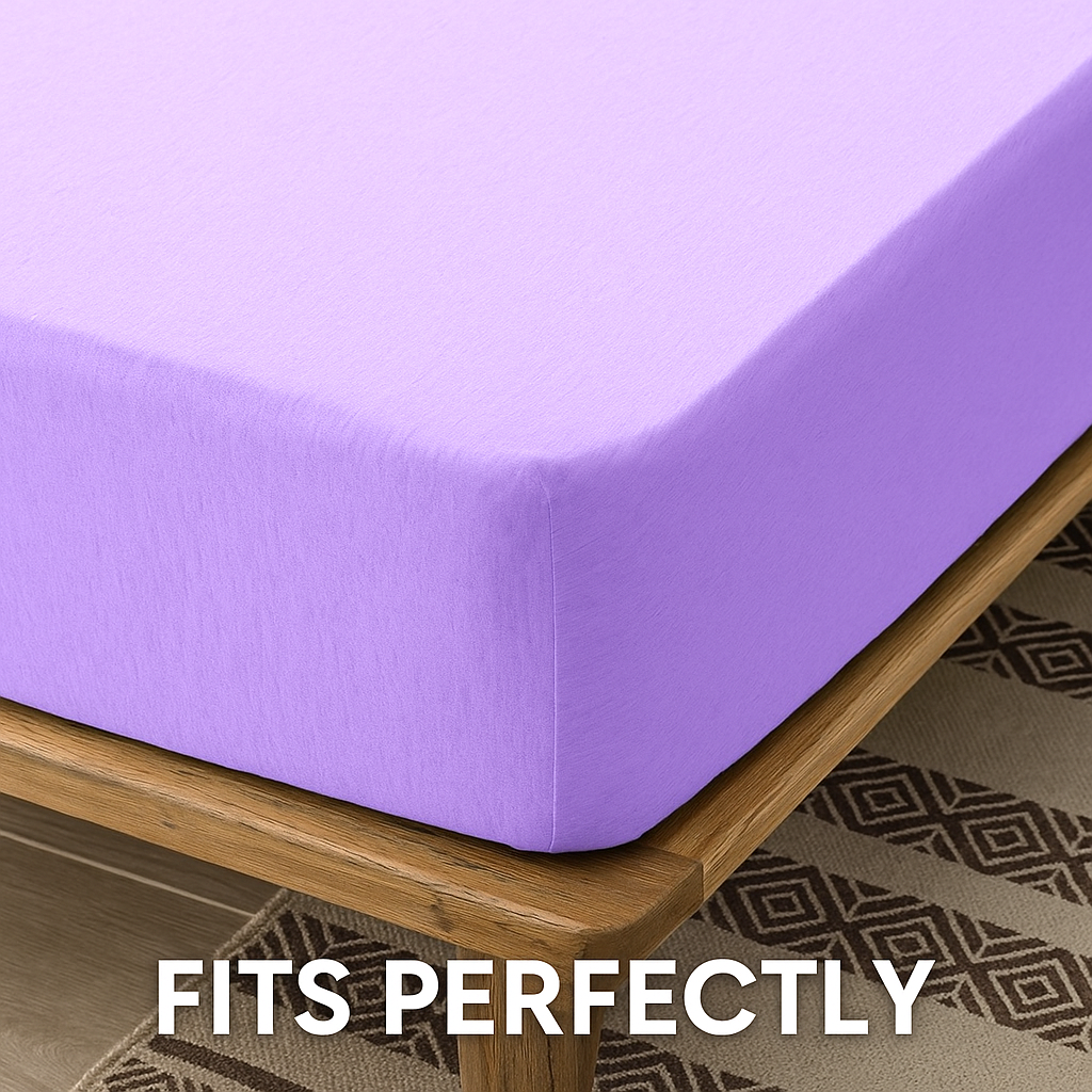 100% Cotton Jersey Knitted Fitted Sheet