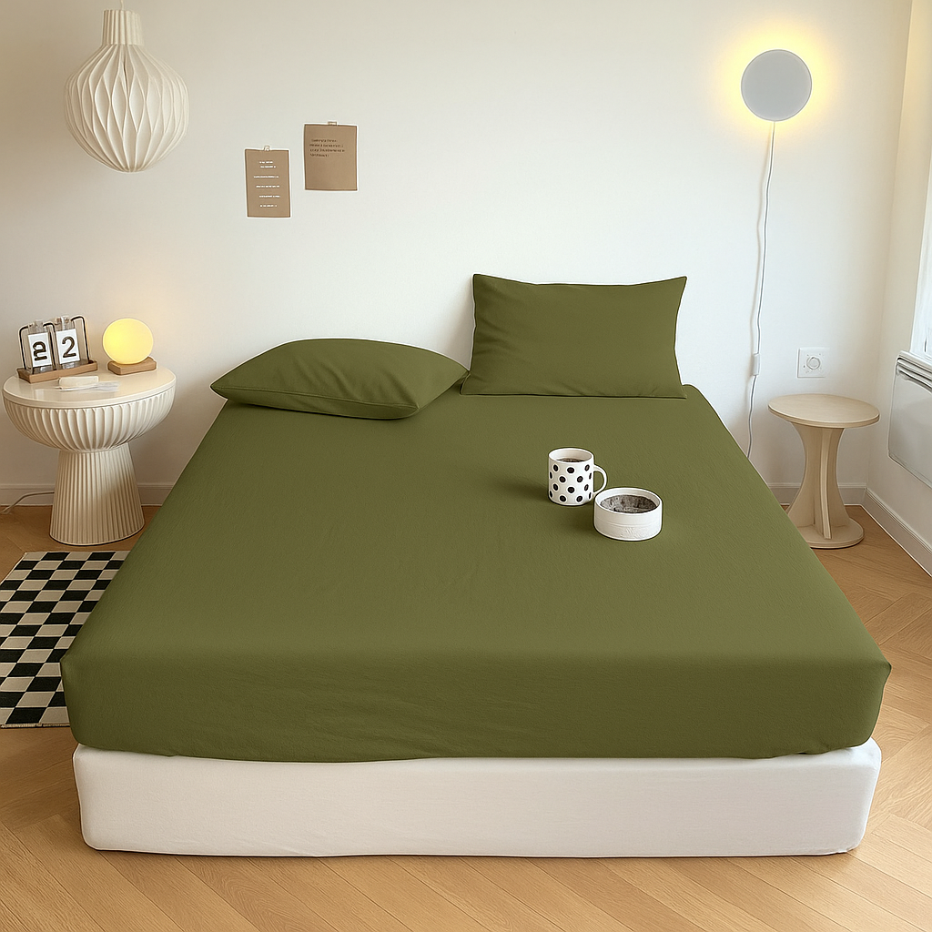 100% Bamboo Cotton Jersey Fitted Sheet