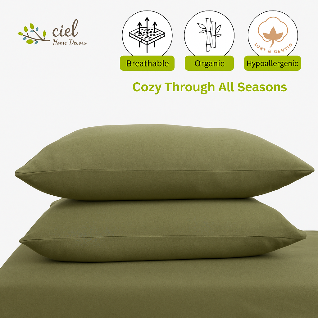 100% Bamboo Cotton Jersey Fitted Sheet