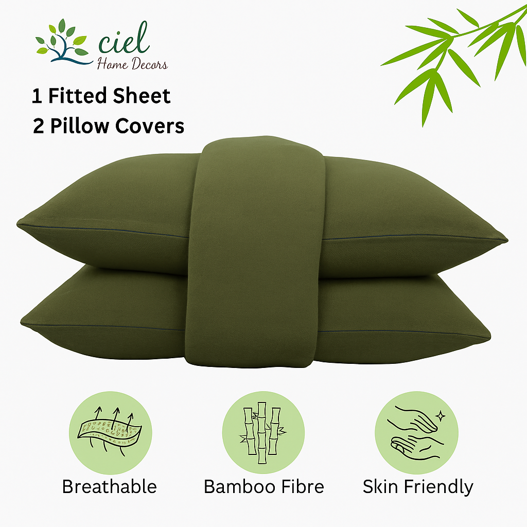 100% Bamboo Cotton Jersey Fitted Sheet