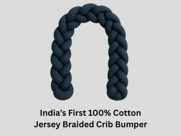 India First 100% Cotton Jersey Braided Crib Bumper