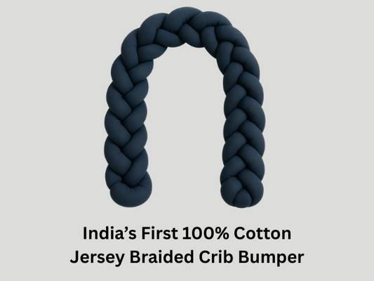 India First 100% Cotton Jersey Braided Crib Bumper